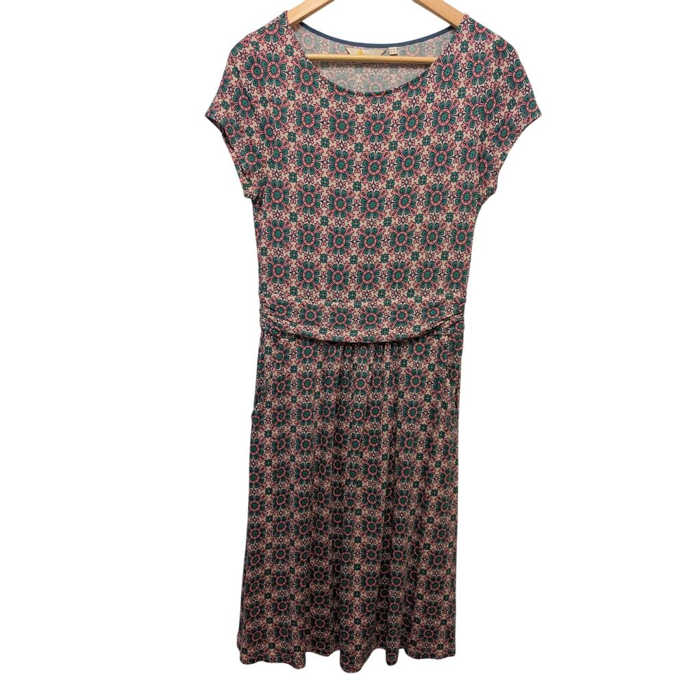 Boden Amelie Jersey Dress Milkshake Floral Knee Length Garden‎ Party Tea Dress